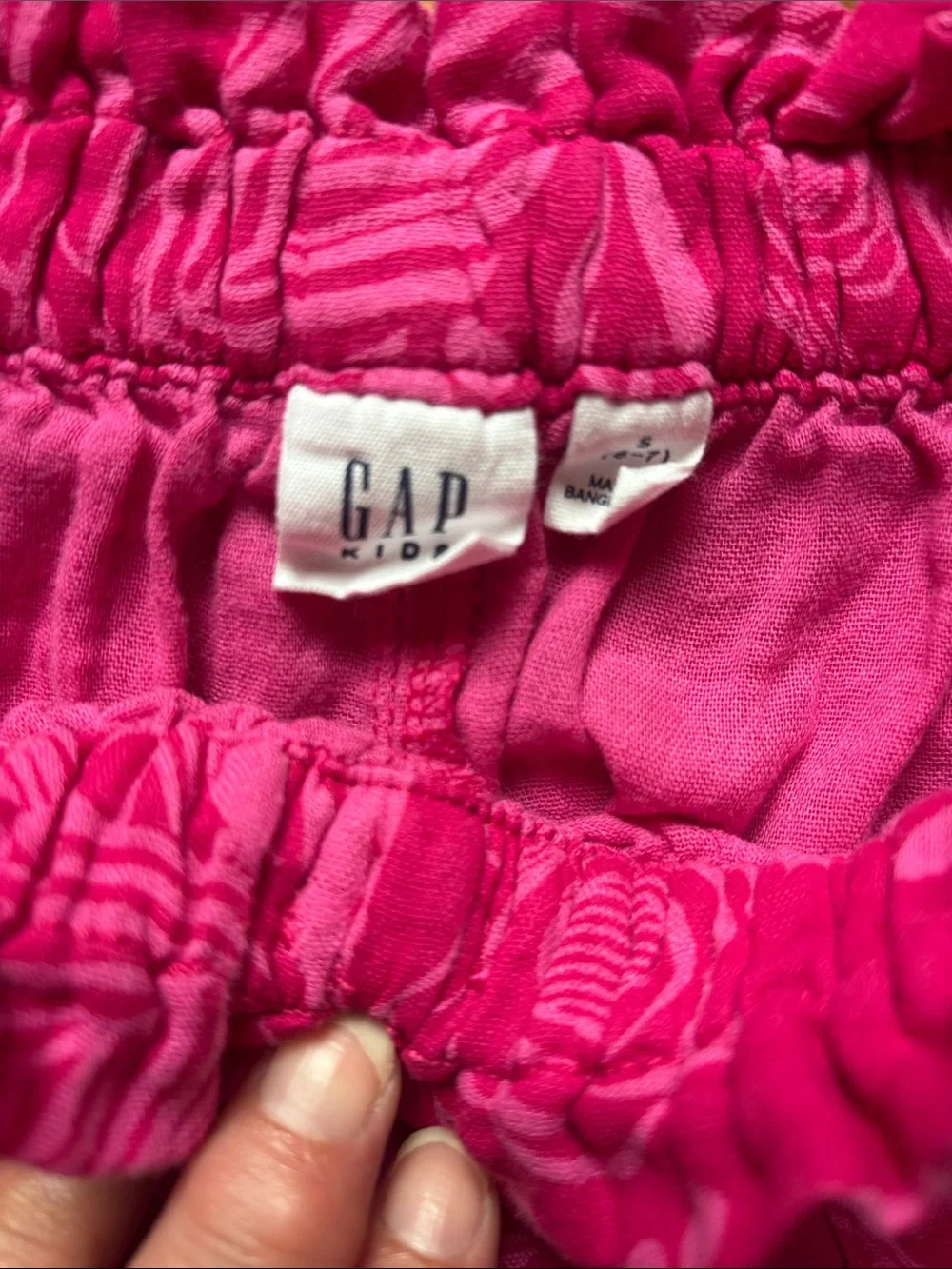 GAP Kids Hot Pink Floral Elastic Waist Shorts Set